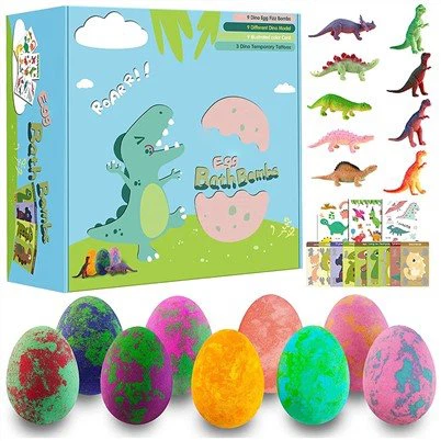 نامیاتی ڈایناسور غسل بم کے اندر کھلونے