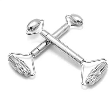 Slimming spiked چہرہ سٹینلیس سٹیل جیڈ رولر